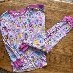 Little Sleepies Tea Party Pajamas Size 9/10
